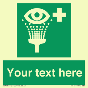 Custom Eye Wash Station Sign